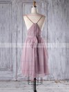 A-line V-neck Short/Mini Chiffon with Sashes / Ribbons Bridesmaid Dresses #PDS01013242