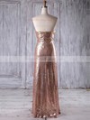 Sheath/Column Sweetheart Floor-length Sequined with Ruffles Bridesmaid Dresses #PDS01013244