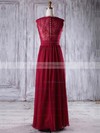 A-line Sweetheart Floor-length Lace Chiffon with Ruffles Bridesmaid Dresses #PDS01013245