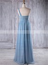 Empire One Shoulder Floor-length Chiffon with Ruffles Bridesmaid Dresses #PDS01013260