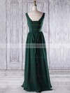 A-line V-neck Floor-length Chiffon with Ruffles Bridesmaid Dresses #PDS01013267
