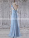 A-line Scoop Neck Floor-length Chiffon with Ruffles Bridesmaid Dresses #PDS01013268