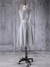 A-line Scoop Neck Short/Mini Chiffon with Sashes / Ribbons Bridesmaid Dresses #PDS01013295