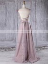 A-line V-neck Floor-length Tulle with Sashes / Ribbons Bridesmaid Dresses #PDS01013311