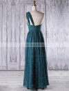 A-line One Shoulder Floor-length Lace with Ruffles Bridesmaid Dresses #PDS01013318
