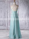 Empire V-neck Floor-length Chiffon with Ruffles Bridesmaid Dresses #PDS01013323