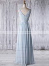 A-line V-neck Floor-length Chiffon with Ruffles Bridesmaid Dresses #PDS01013325