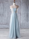 A-line Sweetheart Floor-length Lace Chiffon with Ruffles Bridesmaid Dresses #PDS01013327