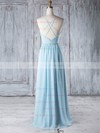 A-line V-neck Floor-length Chiffon with Beading Bridesmaid Dresses #PDS01013329