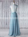 A-line V-neck Floor-length Lace Chiffon with Sashes / Ribbons Bridesmaid Dresses #PDS01013345