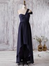 A-line One Shoulder Asymmetrical Chiffon with Ruffles Bridesmaid Dresses #PDS01013362