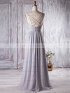 A-line V-neck Floor-length Chiffon with Ruffles Bridesmaid Dresses #PDS01013364