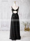 A-line V-neck Floor-length Chiffon with Sequins Bridesmaid Dresses #PDS01013365