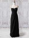 A-line Sweetheart Floor-length Chiffon with Lace Bridesmaid Dresses #PDS01013369