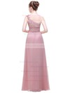 A-line One Shoulder Floor-length Chiffon with Flower(s) Bridesmaid Dresses #PDS01013376