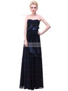 Empire Strapless Floor-length Chiffon with Sashes / Ribbons Bridesmaid Dresses #PDS01013378