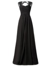A-line Sweetheart Floor-length Lace Chiffon with Ruffles Bridesmaid Dresses #PDS01013427