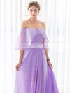 A-line Off-the-shoulder Floor-length Chiffon with Sashes / Ribbons Bridesmaid Dresses #PDS01013433
