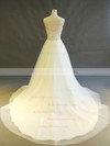 Ball Gown Sweetheart Chapel Train Tulle with Beading Wedding Dresses #PDS00022897