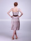 Satin A-line One Shoulder Tea-length Sashes/Ribbons Bridesmaid Dresses #PDS02013625
