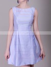 Satin A-line Bateau Short/Mini Bow Bridesmaid Dresses #PDS02013638