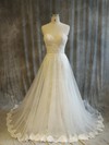 Ball Gown Sweetheart Chapel Train Tulle Lace with Beading Wedding Dresses #PDS00022916