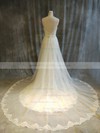 Ball Gown Sweetheart Chapel Train Tulle Lace with Beading Wedding Dresses #PDS00022916