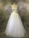 Ball Gown Sweetheart Floor-length Tulle with Sashes / Ribbons Wedding Dresses #PDS00022928