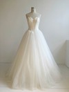 Ball Gown Sweetheart Floor-length Tulle with Appliques Lace Wedding Dresses #PDS00022947