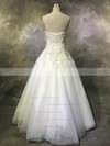 Ball Gown Sweetheart Floor-length Tulle with Sequins Wedding Dresses #PDS00022952