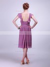 Chiffon A-line Straps Knee-length Pleats Bridesmaid Dresses #PDS02042142