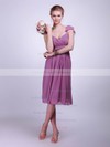 Chiffon A-line Straps Knee-length Pleats Bridesmaid Dresses #PDS02042142