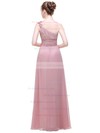 A-line One Shoulder Floor-length Chiffon with Flower(s) Bridesmaid Dresses #PDS01013442