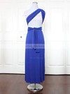 A-line One Shoulder Ankle-length Jersey with Ruffles Bridesmaid Dresses #PDS01013149