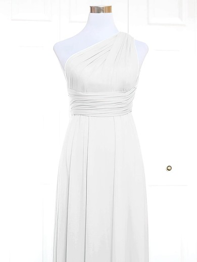 A-line One Shoulder Short/Mini Jersey with Ruffles Bridesmaid Dresses #PDS01013157