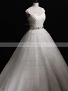 Ball Gown Sweetheart Floor-length Tulle with Beading Wedding Dresses #PDS00023041