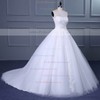 Ball Gown Sweetheart Court Train Tulle with Appliques Lace Wedding Dresses #PDS00023048