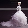 Ball Gown Sweetheart Court Train Tulle with Beading Wedding Dresses #PDS00023050