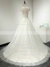 Ball Gown Scoop Neck Sweep Train Tulle with Appliques Lace Wedding Dresses #PDS00023064