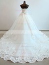 Ball Gown Sweetheart Chapel Train Tulle with Beading Wedding Dresses #PDS00023073
