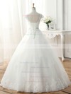 Ball Gown V-neck Floor-length Tulle with Beading Wedding Dresses #PDS00023077