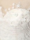 Ball Gown Scoop Neck Court Train Tulle with Beading Wedding Dresses #PDS00023089