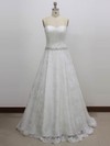 Princess Sweetheart Sweep Train Lace with Sashes / Ribbons Wedding Dresses #PDS00023003