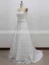 Princess Sweetheart Sweep Train Lace with Sashes / Ribbons Wedding Dresses #PDS00023003
