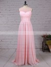 A-line Scoop Neck Floor-length Lace Chiffon Ruffles Bridesmaid Dresses #PDS01013478