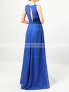 A-line V-neck Floor-length Chiffon Lace Bridesmaid Dresses #PDS01013483
