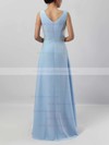 A-line V-neck Floor-length Chiffon Ruffles Bridesmaid Dresses #PDS01013499
