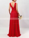 A-line V-neck Floor-length Chiffon Ruffles Bridesmaid Dresses #PDS01013511