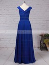 A-line V-neck Floor-length Chiffon Ruffles Bridesmaid Dresses #PDS01013522
