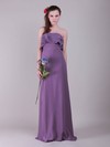 Chiffon A-line Strapless Floor-length Ruffles Bridesmaid Dresses #PDS02013635